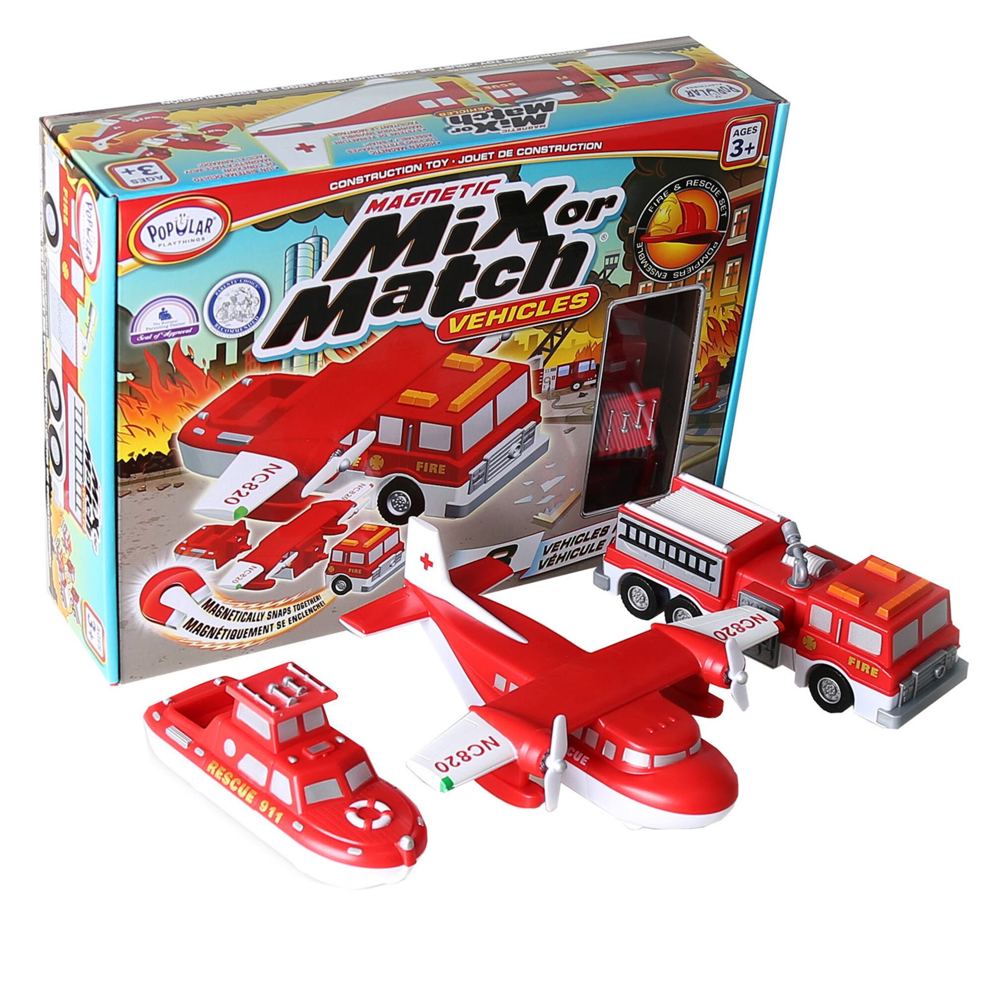Popular Playthings® Magnetic Mix or Match® Vehicles, Fire & Rescue